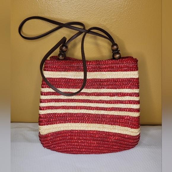 Unbranded 100% Wheat Straw Red and Straw Bag - Picture 1 of 13
